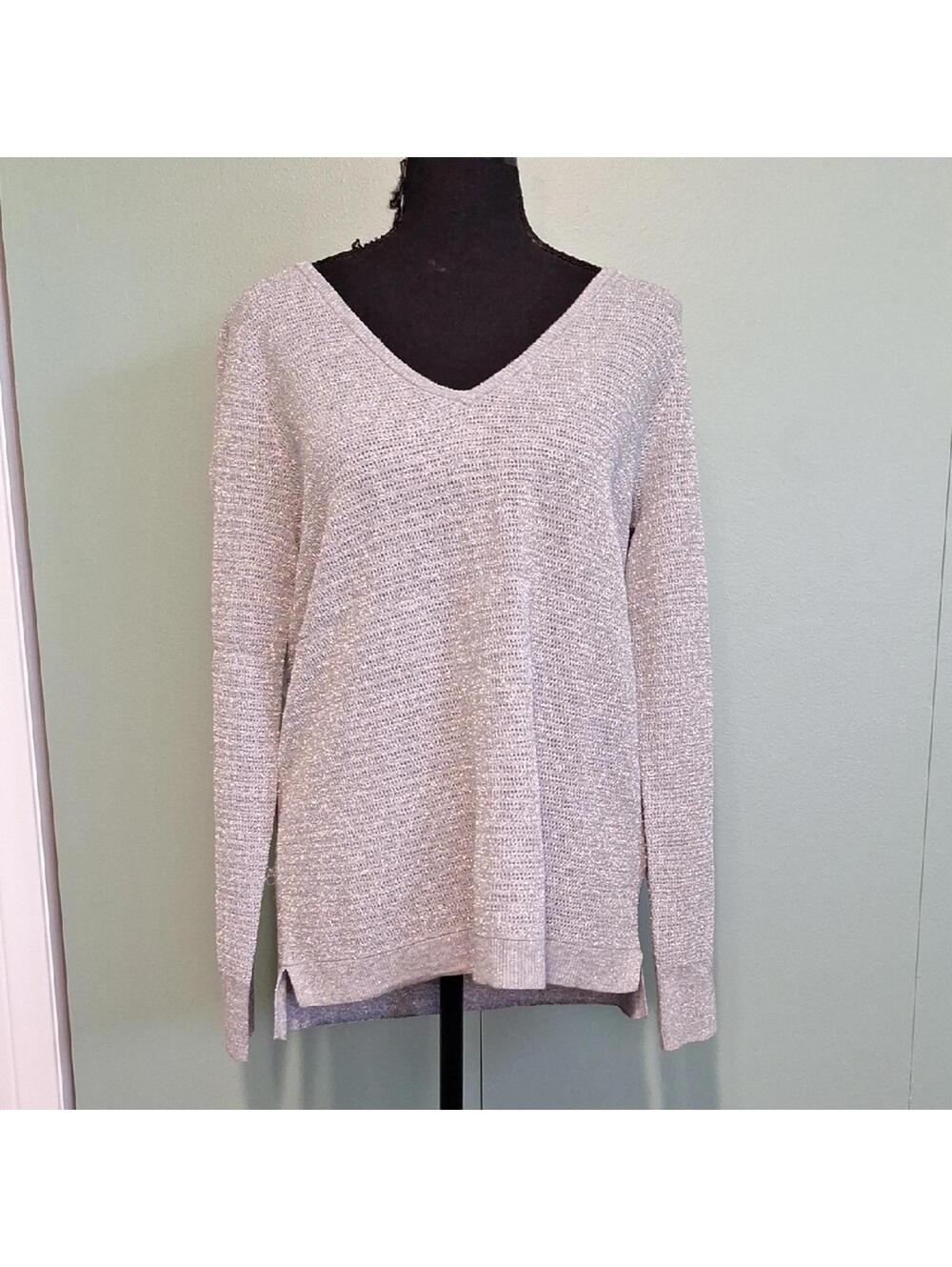 Nwt NYDJ Metallic Gray Sweater Size Small